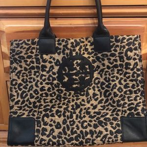 Tory Burch Ella cheetah large tote